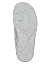 Laurina, klassische Damen-Hausschuhe, mit herausnehmbarem Fussbett HELLGRAU