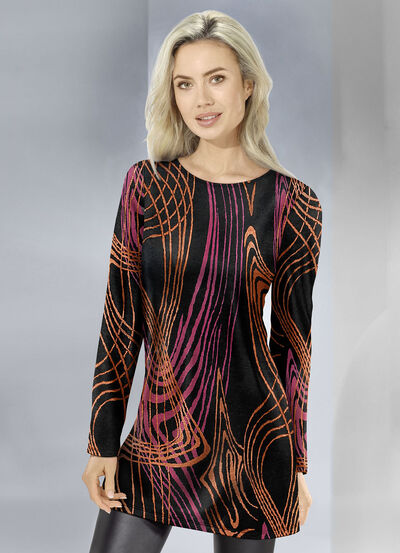Strick-Tunika in Jacquard-Dessin 