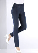 Hose in Denim-Optik DUNKELBLAU