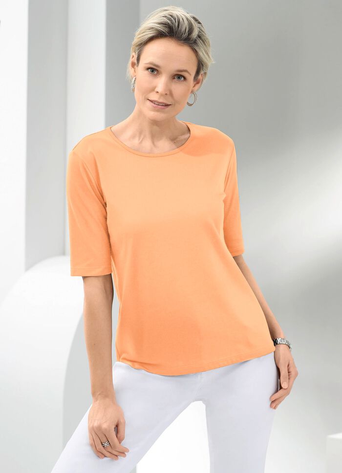 Shirt mit rundem Halsausschnitt in 10 Farben 
