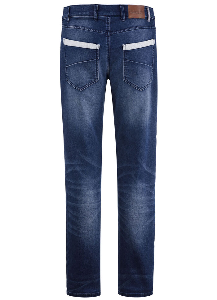 Jogg-Denim-Jeans von «Francesco Botti» in 2 Farben DUNKELJEANS