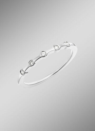 Luxuriöser Damenring aus Weissgold mit Brillanten 