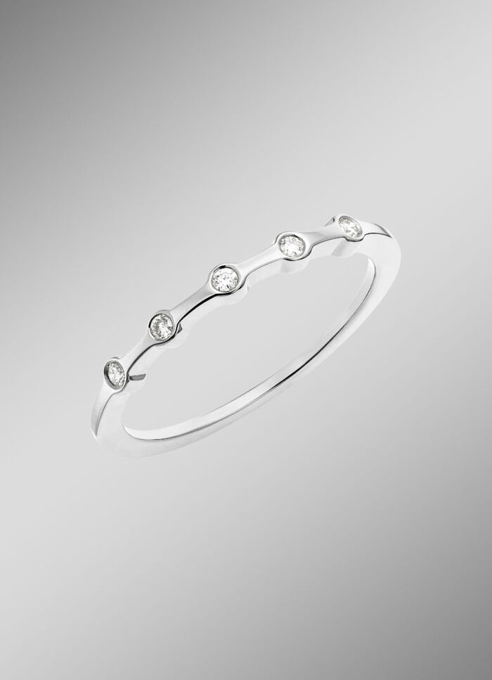 Luxuriöser Damenring aus Weissgold mit Brillanten 