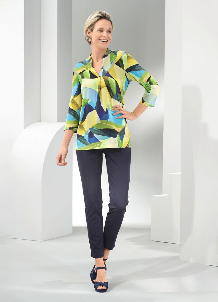 Shirt-Tunika mit dekorativer Faltenlegung 