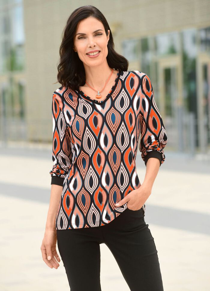 Shirt mit V-Ausschnitt 