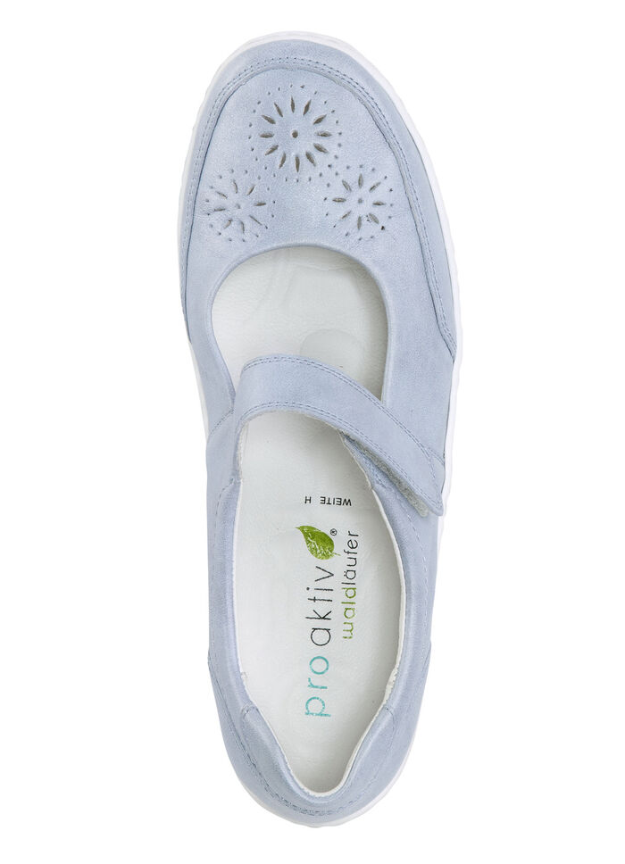 Waldläufer Slipper mit luftiger Perforation BLEU
