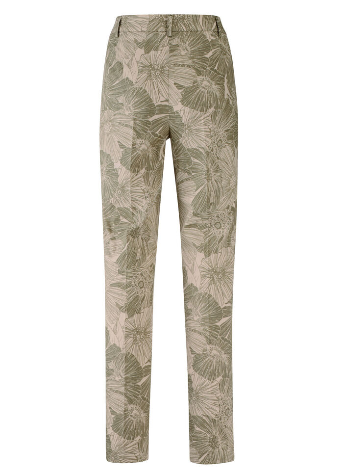 Hose mit floraler Dessinierung 