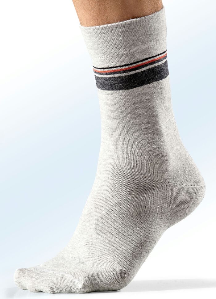 F&uuml;nferpack Socken, Schaft und Bund extra weit 