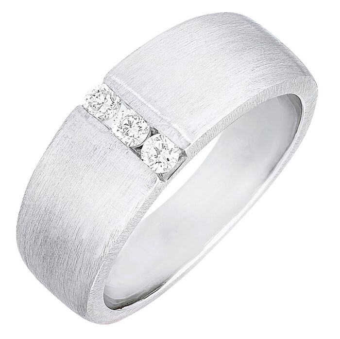 Stilvoller Damenring aus Platin mit Brillanten 