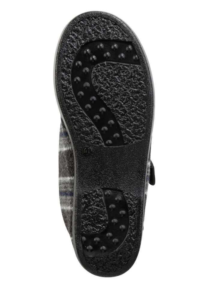 Stiefelette aus kariertem Textilmaterial ANTHRAZIT