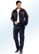 Freizeitanzug mit Seitentaschen MARINE-BORDEAUX