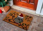 Kokos-Fussmatte mit Eulen-Motiv 