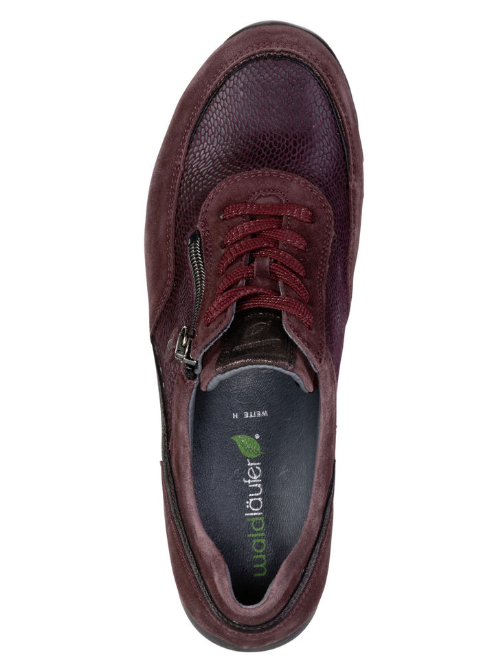 Waldläufer, bequeme Damen-Sneaker, Weite H, mit herausnehmbarem Fussbett BORDEAUX