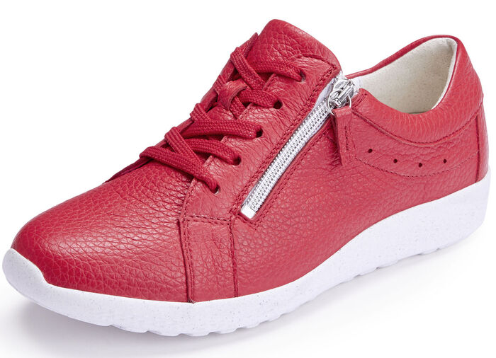 Waldläufer, bequeme Damen-Schnürschuhe, Weite K, mit herausnehmbarem Fussbett ROT