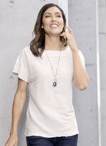 Shirt mit überschnittener Schulterpartie 