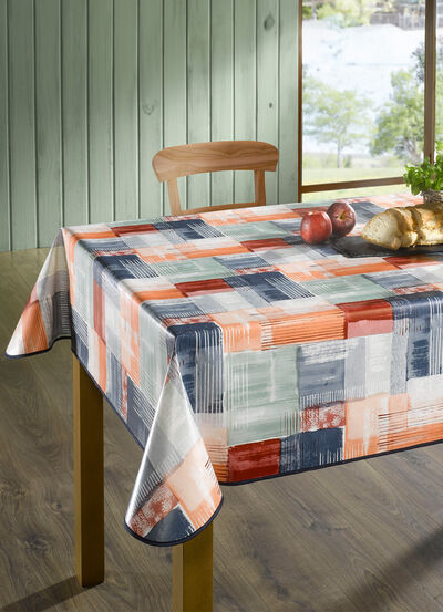 Wachstuch-Tischdecke in Patchwork-Optik 