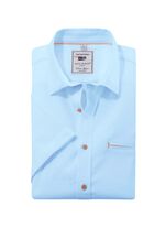 Seersucker Hemd von &laquo;Milano Italy&raquo; in 3 Farben HELLBLAU