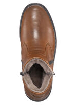 GINO GALANTE, gefütterte Herren-Stiefel, Winterschuhe, mit Lammfell BRAUN
