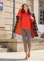 Pullover mit Raglan&auml;rmeln ORANGE-MELIERT