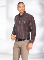 Gestreiftes Hemd aus Feinflanell 