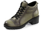 ELENA EDEN, klassische Damen-Stiefeletten, WInterschuhe, mit herausnehmbarem Fußbett KHAKI