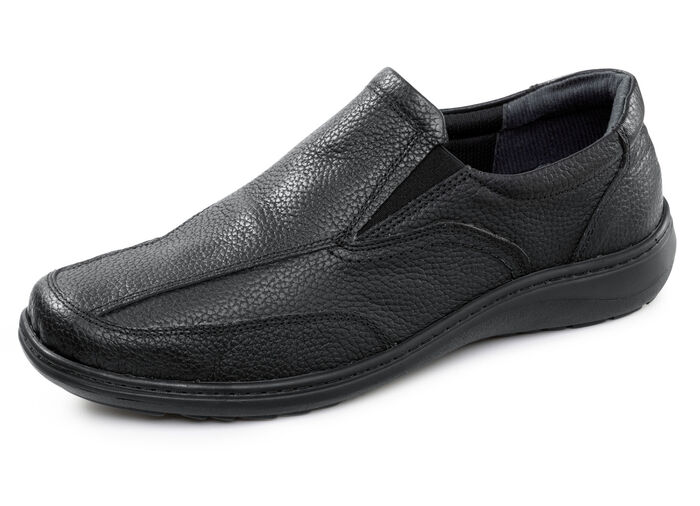 GINO GALANTE, klassische Herren-Slipper, mit herausnehmbarem Fussbett SCHWARZ