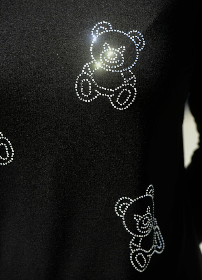 Shirt mit Bärchen-Strasszier 