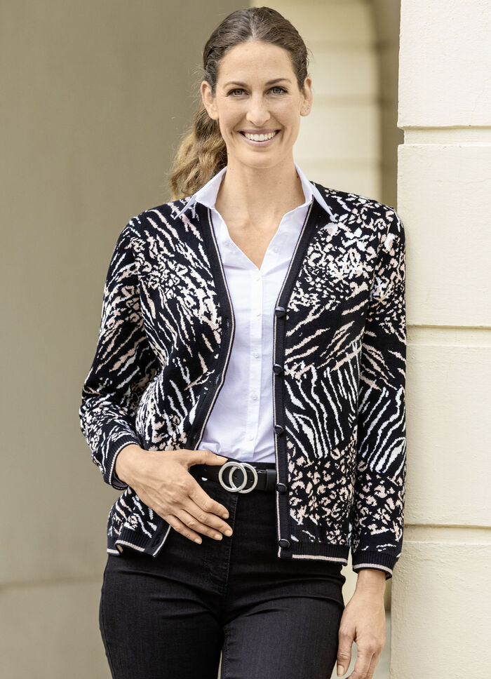 Strickjacke in weichem Griff 