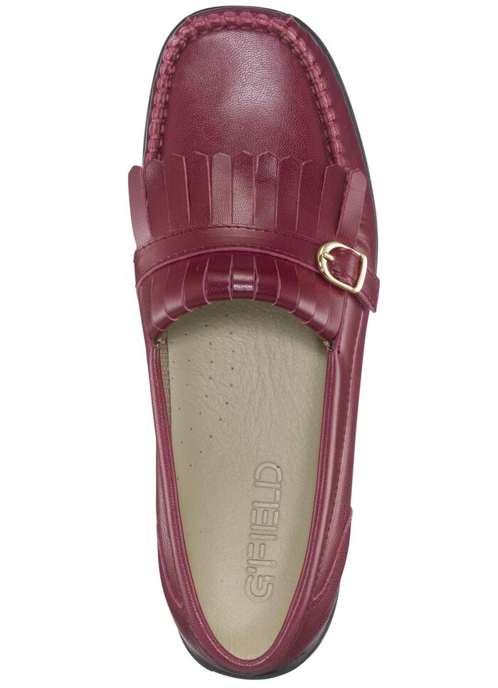 ELENA EDEN, klassische Damen-Slipper, Weite H, mit herausnehmbarem Lederfussbett BORDEAUX