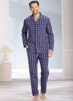 Comte-Schlafanzug aus Webware, mit durchgekn&ouml;pftem Oberteil 