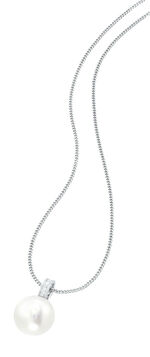 Anhänger mit Süsswasser-Zuchtperle und Brillanten