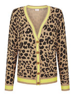 Strickjacke mit Tierfell-Optik 