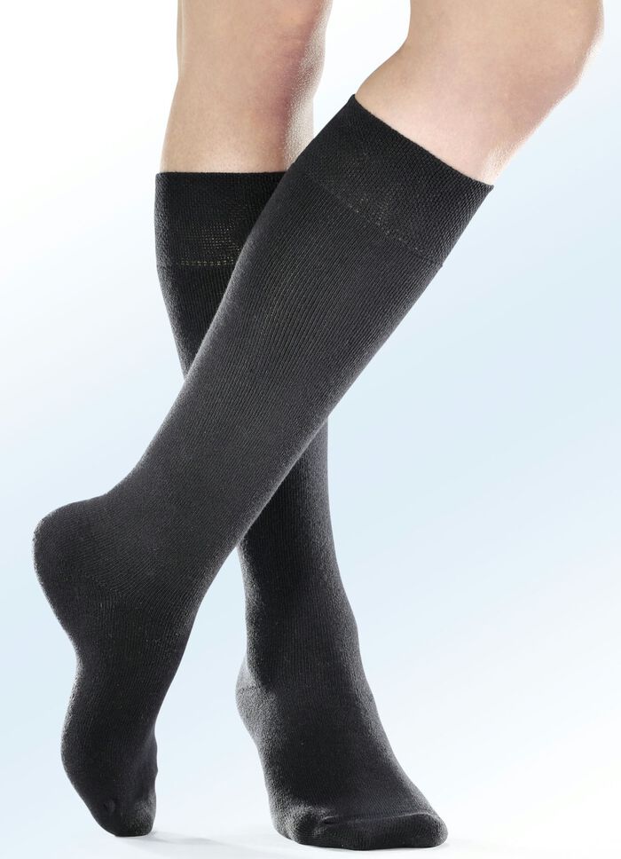 Viererpack Thermo-Kniestrümpfe mit Komfortrand 