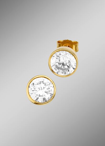 Ohrstecker mit synth. Zirkonia 