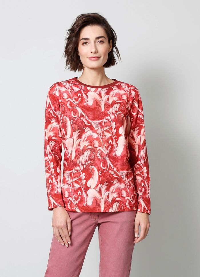 Sweatshirt mit B&uuml;ndchen-Abschluss am Halsausschnitt 