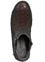 Gemini, sommerliche Damen-Boots, Weite G, mit herausnehmbarem Fussbett SCHWARZ-RUBINROT