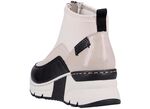 Rieker, stylische Damen-Boots, Weite G, mit Reissverschluss ECRU-SCHWARZ