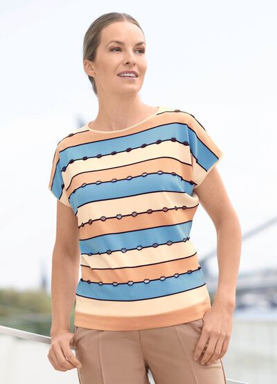 Pullover in Blockringeldessin 