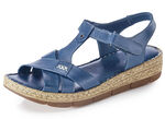 Andrea Conti Stegspangen-Sandale aus Rind-Nappaleder JEANS