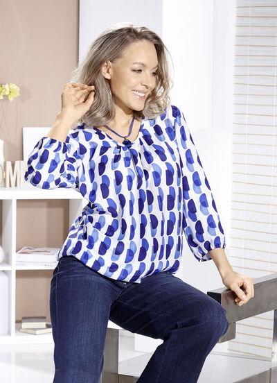 Tunika mit farbbrillantem Druck  Tunika mit farbbrillantem Druck