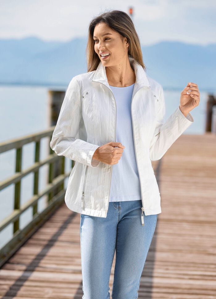 Jacke mit Reißverschlusstaschen CREME