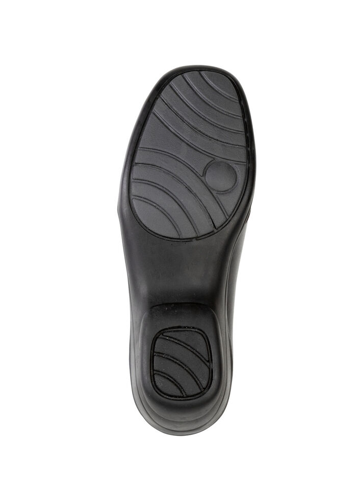 ELENA EDEN, bequeme Damen-Slipper, Weite H, mit herausnehmbarem Fussbett SCHWARZ-CHIANTI-GRAU