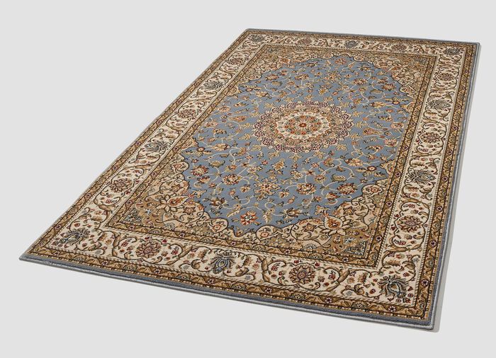 Br&uuml;cken und Teppiche mit hoher Flordichte BLAU