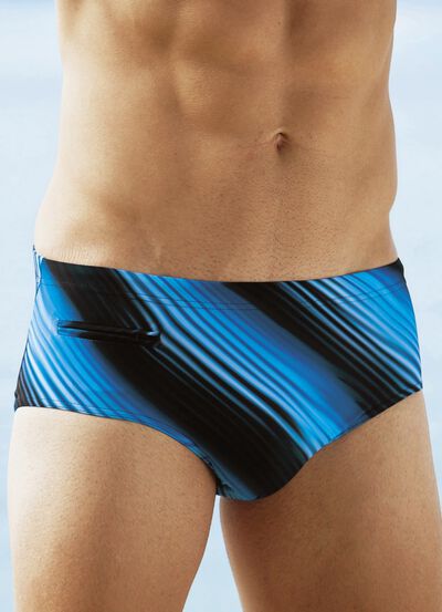 Badehose in Slipform mit Reissverschlusstasche 