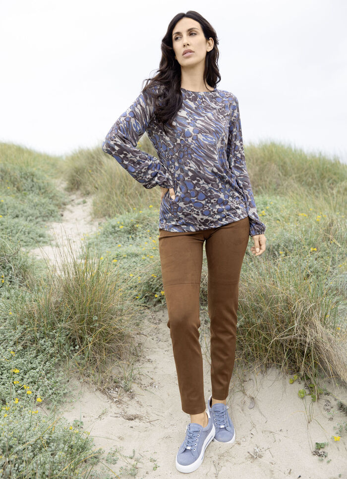 Shirt-Tunika mit elastischen Ärmelabschlüssen 