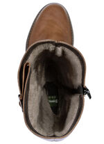 Remonte, gefütterte Damen-Stiefel, Winterschuhe, Weite G, mit Lammfell COGNAC