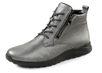 Waldläufer, bequeme Damen-Stiefeletten, Winterschuhe, Weite H, aus Hirschleder 