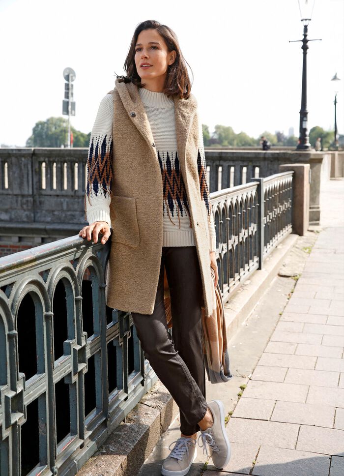 Longweste mit Druckerleiste 