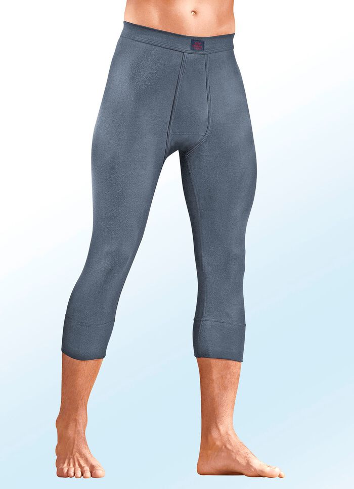 Zweierpack Unterhosen, 3/4-lang, aus Feinripp mit Eingriff, bunt 