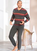 Schlafanzug mit V-Ausschnitt und B&uuml;ndchen 